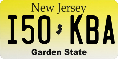 NJ license plate I50KBA