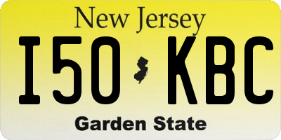 NJ license plate I50KBC