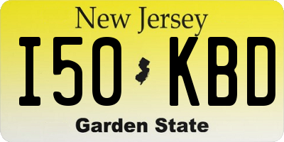 NJ license plate I50KBD