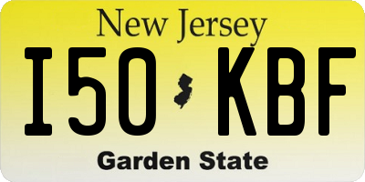 NJ license plate I50KBF