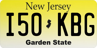 NJ license plate I50KBG