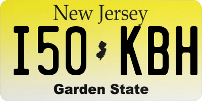 NJ license plate I50KBH