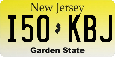 NJ license plate I50KBJ