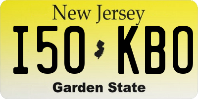NJ license plate I50KBO