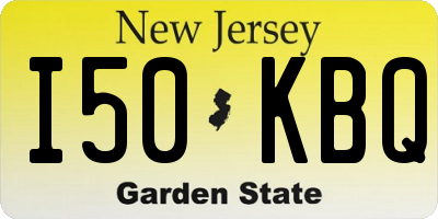 NJ license plate I50KBQ
