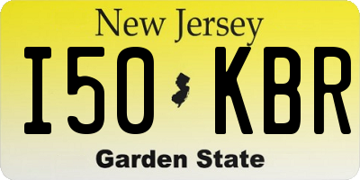 NJ license plate I50KBR