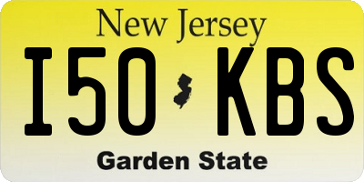 NJ license plate I50KBS