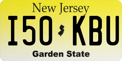 NJ license plate I50KBU