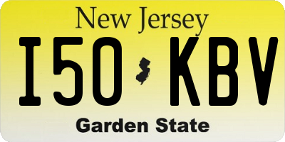 NJ license plate I50KBV