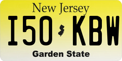 NJ license plate I50KBW