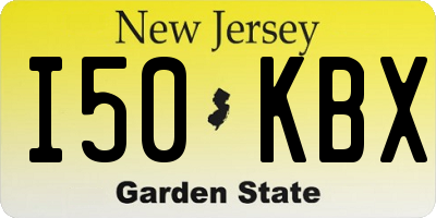 NJ license plate I50KBX
