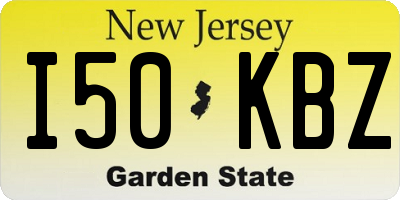 NJ license plate I50KBZ