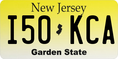 NJ license plate I50KCA