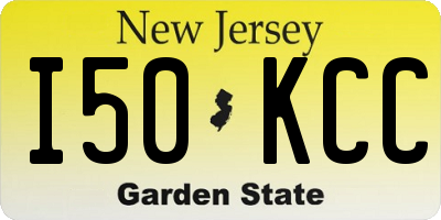 NJ license plate I50KCC