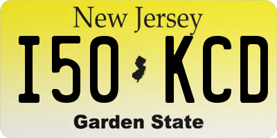 NJ license plate I50KCD