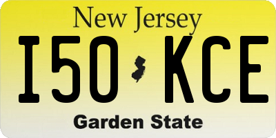 NJ license plate I50KCE