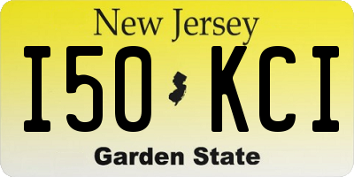 NJ license plate I50KCI