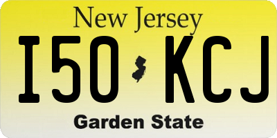 NJ license plate I50KCJ