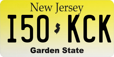 NJ license plate I50KCK