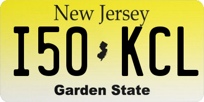 NJ license plate I50KCL