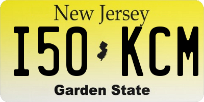 NJ license plate I50KCM