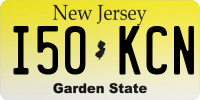 NJ license plate I50KCN