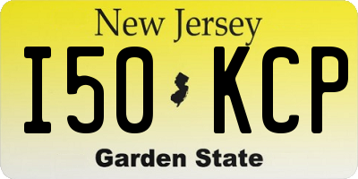 NJ license plate I50KCP