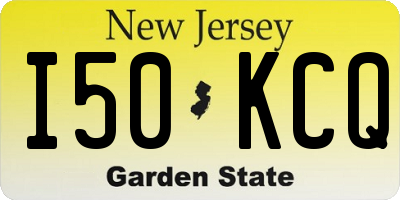 NJ license plate I50KCQ