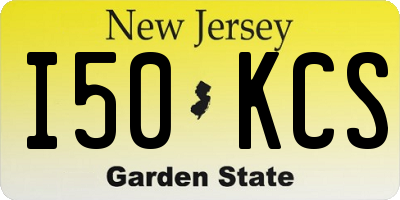 NJ license plate I50KCS