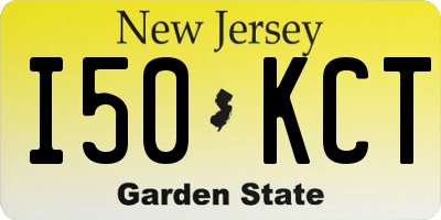 NJ license plate I50KCT