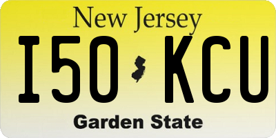 NJ license plate I50KCU