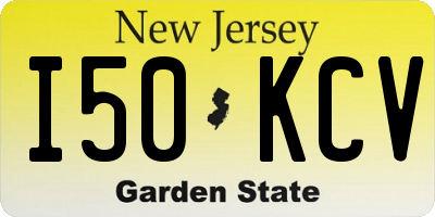 NJ license plate I50KCV