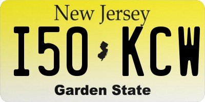NJ license plate I50KCW
