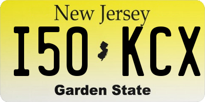 NJ license plate I50KCX