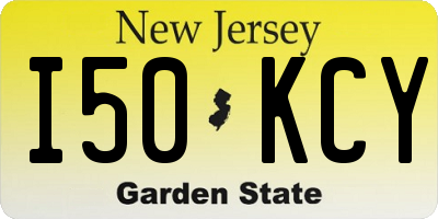 NJ license plate I50KCY