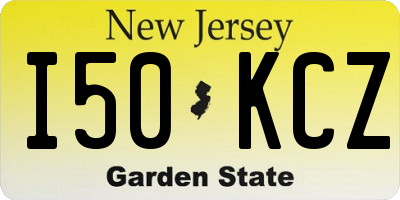 NJ license plate I50KCZ
