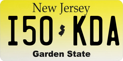 NJ license plate I50KDA