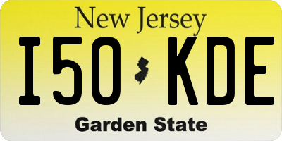 NJ license plate I50KDE
