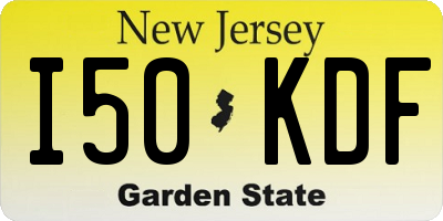 NJ license plate I50KDF