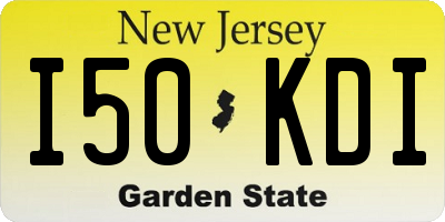 NJ license plate I50KDI