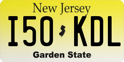 NJ license plate I50KDL
