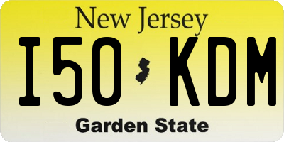 NJ license plate I50KDM