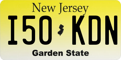 NJ license plate I50KDN