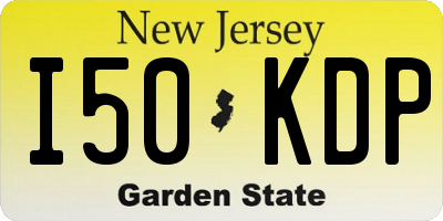NJ license plate I50KDP