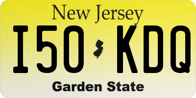 NJ license plate I50KDQ