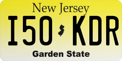 NJ license plate I50KDR