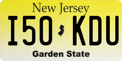 NJ license plate I50KDU