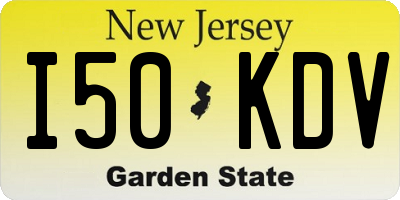 NJ license plate I50KDV