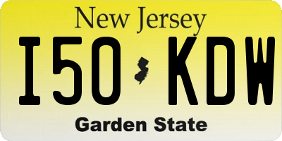 NJ license plate I50KDW