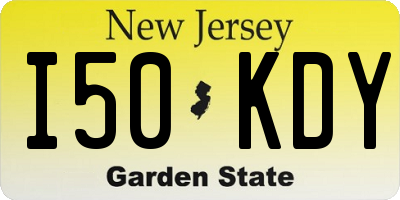 NJ license plate I50KDY